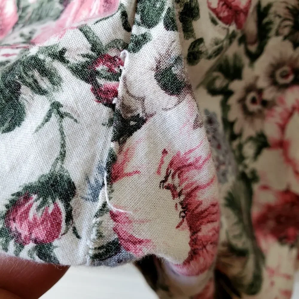 Vintage Floral Lace Baby Girl Romper 12 Mos Retro Cottage Shabby Chic Country
